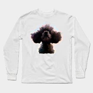 Cute Poodle Stencil Closeup Print Long Sleeve T-Shirt